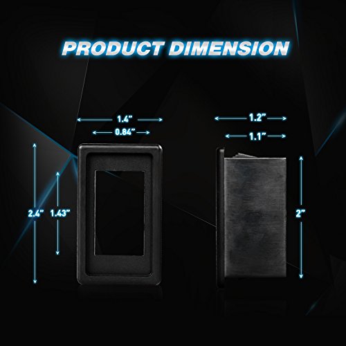 Image of Nilight LED Light Bar Rocker Switch Holder Panel Switch Holder Housing Kit ABS Plastic Black Automotive Mount Toggle Switch Housing,1PCS Switch Panel (90011A)
