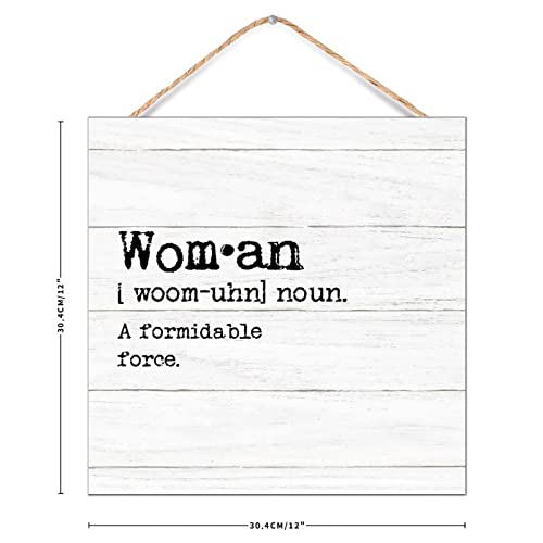 Cadre en bois rustique pour cheminée et buanderie avec texte Woman Définition - 4