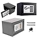Produktbild Tresor Klein Elektronischer Safe Schlüsseltresor Minisafe Wandtresor Mini Tresor Stahlsafe Möbeltresor Wandsafe Digital Sicher, 4.6L -Grau