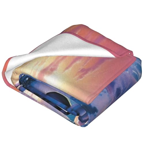Couverture flanelle dauphins en microfibre douce luxe - 3