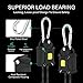 VIVOSUN 1-Pair 1/8 Inch Adjustable Grow Light Hanger, Heavy Duty Rope Hanger with Reinforced Metal Gears, 8-Ft Long and 150 lbs Weight Capacity Rope Rachet for Grow Light, Inline Fan