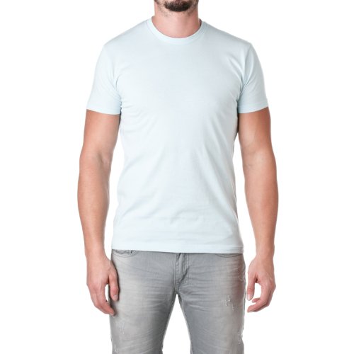 Next Level Men's Premium Fitted Sueded Crew, Light Blue, Medium