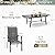 HERA'S HOUSE Patio Dining Set for 6, 7 Piece Table Chairs Set with 6 All Weather High Back Dining Chairs and Extendable Large Surface Metal Table, Outdoor Furniture Dining Set for Lawn, Garden, Porch