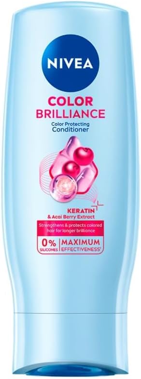 NIVEA Color Brilliance Hydrating Conditioner with Keratin & Acai Berry Extract 200ml for Extended Colour Protection