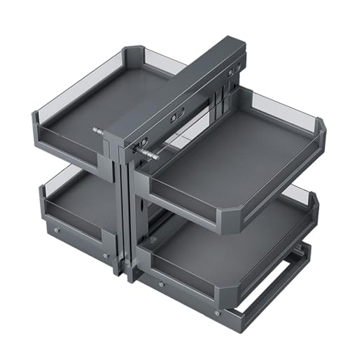 Organizador extraíble para esquinas ciegas, estante extraíble para gabinete de cocina de esquina con 4 cestas, organizador resistente para gabinete de esquina para el hogar. 900mm