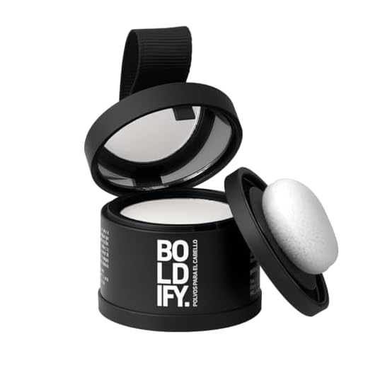 BOLDIFY Retocador de raíces en polvo – Cubre Canas Mujer y Hombre 48 Horas – Maquillaje Capilar Resistente al agua, No Mancha 4g (Blanco)