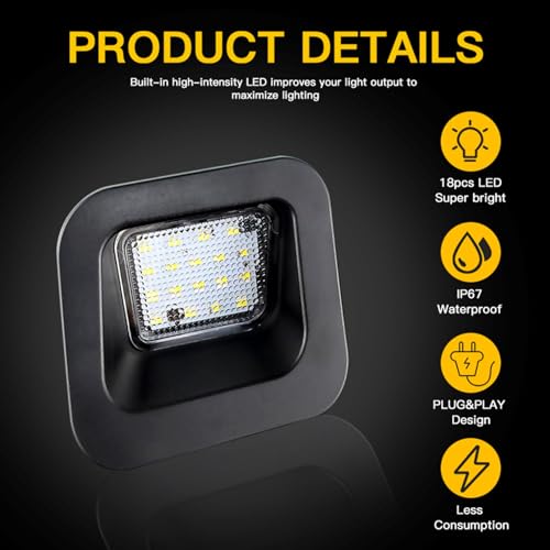 Luces traseras para matrícula de parachoques Dodge Ram 1500 2500 3500 lámpara remolque 3