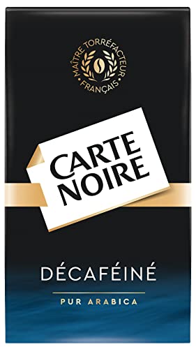 CARTE NOIRE - Café Moulu Carte Noire Décaféiné - Café Moulu Arabica - Goût Unique & Profond - Paquet de 250 g - Fabriqué en France