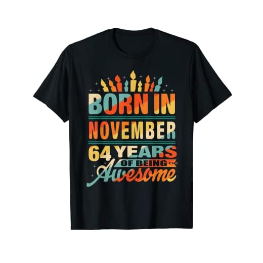 Noviembre 1957 64 años 64 cumpleaños regalo vela gráfico Camiseta