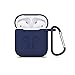 Produktbild Amberwin AirPods Schutzhülle aus Silikon und Skin für Apple Airpods Charging Case (Midnight Blue)