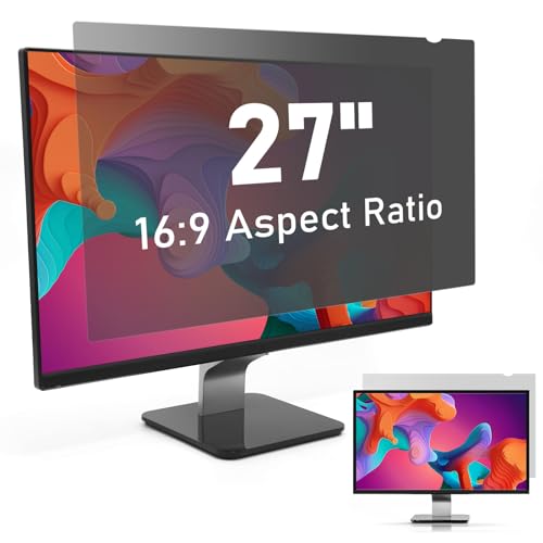 - Filtro privacy per computer da 27 antiriflesso antigraffio per monitor wide screen 16:9 da 27 protezione anti-spia larghezza x altezza: 598 x 337 mm