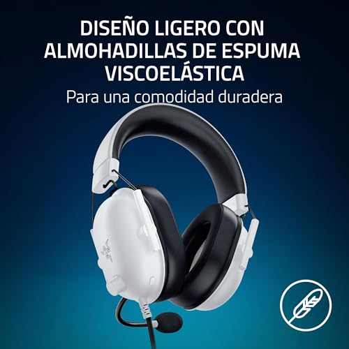 Miniatura 5 de Razer BlackShark V2 X (PlayStation) - Auriculares e-Sports con Cable para Consola PS 5 (250g, micrófono cardioide, transductores de 50mm, cancelación pasiva del Ruido, Conector de 3,5mm) Blanco