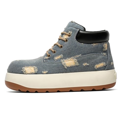 Men's Fashion Ankle Boots Comfort Lace Up High-top Casual Shoes Puffy Platform Boots for Everyday2