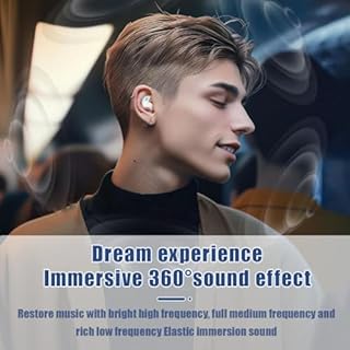 NHQZ 1 Coppia Auricolari Cancellazione Rumore,Cuffia Bluetooth,Mini Auricolari Bluetooth Invisibili,Cuffie per Dormire Senza Fili Invisibili Regalo per Amici