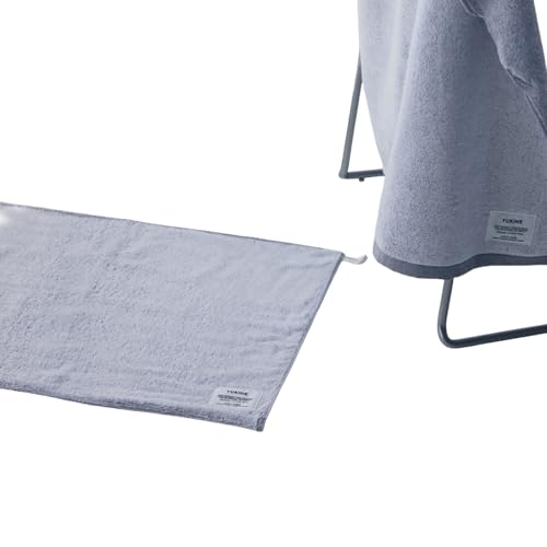 神藤タオル ユキネ バスマット&バスタオル hai(灰) オーガニックコットン 綿100% SHINTO TOWEL 泉州タオル セット品