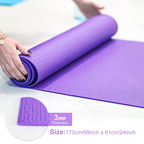 16 Pcs 3 Mm Thick Yoga Mat Exercise Workout Mat Non Slip Fitness Yoga Pad For Women Gym Home Yoga Pilates (Colorful) #TOP1