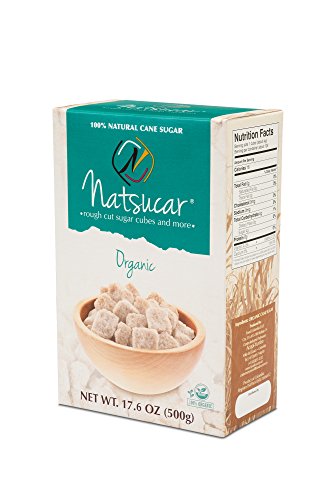 Natsucar ORGANIC Rough Cut Sugar Cubes (Pack of 2 - 1000g)