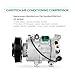 CARSTECH Air Conditioner AC Compressor with Clutch Compatible with Hyundai Accent 1.6L 2012-2017, Kia Rio 1.6L 2012-2017