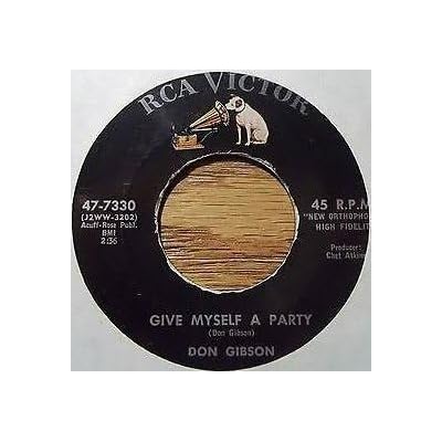 give myself a party / look who's blue 45 rpm single