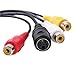 HDE VGA to RCA S-VIdeo Cable TV S-Video 3 RCA AV PC Computer to Television Adapter Cable