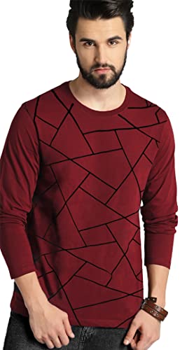 LEOTUDE Regular Fit Cottonblend Full Sleeve Printed Men’s T-Shirt LEOTUDE Regular Fit Cottonblend Full Sleeve Printed Men’s T-Shirt
