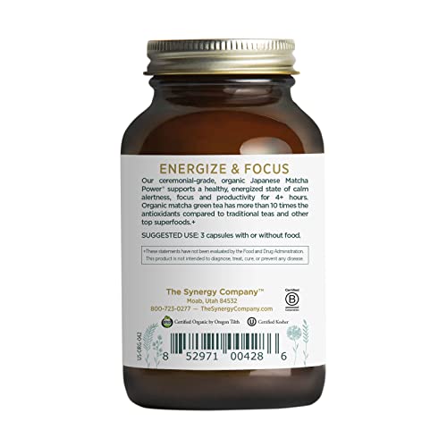 Pure Synergy Matcha Power | 90 Capsules | Usda Organic| Non-Gmo | Vegan | Ceremonial-Grade | Japanese #TOP2