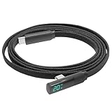BoxWave Câble compatible avec Mobile Pixels Duex Plus ? Câble PowerDisplay PD à angle droit (1,2 m) ? USB-C vers USB-C (100 W), informations de puissance LED en nylon tressé extra long ? Noir de jais BoxWave Câble compatible avec Mobile Pixels Duex Plus ? Câble PowerDisplay PD à angle droit (1,2 m) ? USB-C vers USB-C (100 W), informations de puissance LED en nylon tressé extra long ? Noir de jais