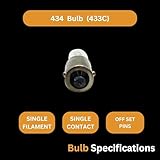 Tek Automotive 434 H6W Bulb Miniature Halogen Car Side Light, Parking Light, Tail Light, Indicator, Reverse Light 433C 12V 6W BAX9S - Image 6