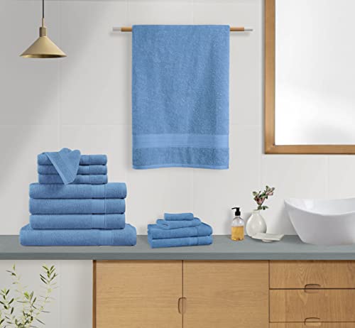 Lane Linen 24 Piece Towels For Bathroom - 100% Cotton Oversized Bath Quick Dry Spa 2 Extra Large Sheet 4 Towel 6 Hand 8 Wash Cloths Fingertip Allure #TOP1
