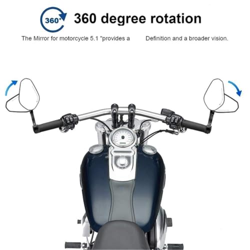 Evite puntos ciegos con el espejo retrovisor universal de 360° de moto 2