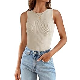 ZESICA Womens 2025 Ribbed...