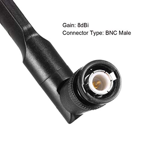 sourcing map WiFi Antenna 8dBi High Gain BNC Male 2.4/5.8GHz Dual Band Omni Direction Folding for Bluetooth/Zigbee Antenna Paddle Type Black - Image 4