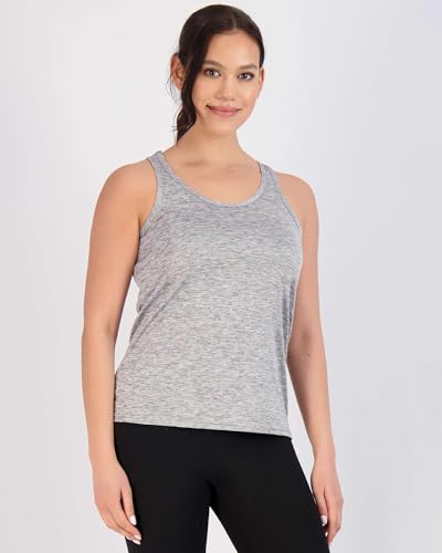 Image of Real Essentials 5-Pack Women's Racerback Tank Top Dry-Fit Athletic Performance Yoga Activewear (Available in Plus Size)