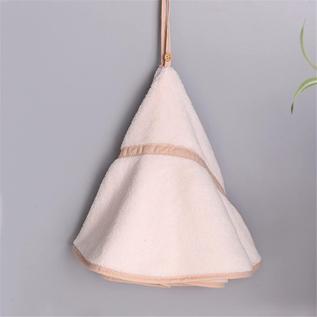 Round Cute Wind Towel Coral Fleece Absorbent Handkerchief Fiber Towel Hanging(E)