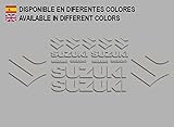 pegatinas suzuki gs 500 Material de alta resistencia Ecoshirt 1H-Z5Y5-OV19 Pegatinas Suzuki F191 Stickers Aufkleber Decals Adesivi Moto Bike, Plata