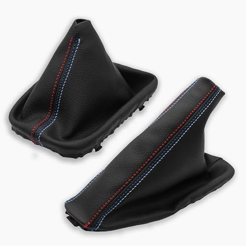 Cargaiter   Funda Palanca Cambio de Marchas y Freno Compatible para Bmw e46 (1990 2007) (Tricolor)
