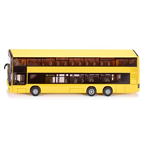 Siku 1884 MAN Doppelstock Linienbus 1:87 Metall/Kunststoff Gelb Bereifung aus Gummi