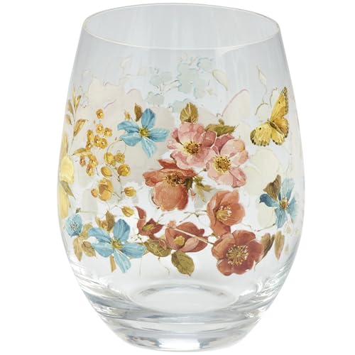 Verre à vin Florals décoration de table champêtre et chic