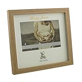 Bambino Personalised Light Wooden effect My Scan Picture Frame with Silver Pram - add message