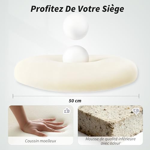 Fauteuil Bureau Ergonomique Maille Accoudoirs 3D HOMCOM
