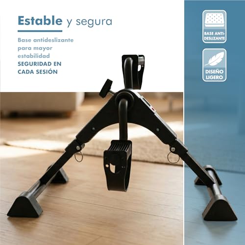Miniatura 2 de Portentum Pedales Estaticos Personas Mayores Con Base Mejorada Y Esterilla Antideslizante Plegable Con Pantalla Lcd Pedaleador Brazos Y Piernas Con Resistencia Ajustable Para Ejercicio En Casa