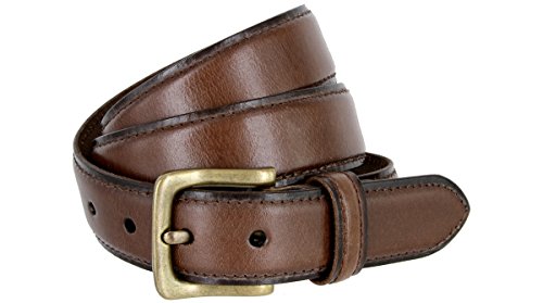 Adjustable Vintage Style Casual Dress Jeans Genuine Leather Belt 1-3/8" wide3