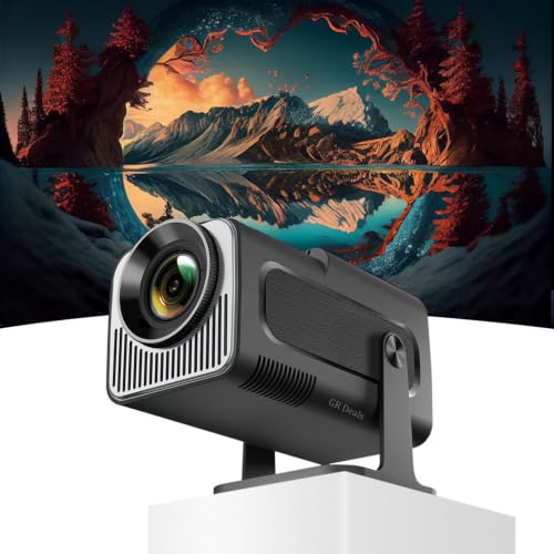 GR Deals Mini Projectors HY320 Mini Portable Projector Full HD 1080p Supports 4k Correction with WiFi 6 and Bluetooth Suitable for Home Video Projectors & More.(Black)