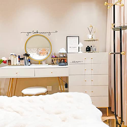 3 Style Mirror Decals Set You Look Amazing Mirror Decal Vinyl Decal Bathroom Decor Shower Door Decal Hello Gorgeous Mirror Sticker -Hello Gorgeous Rear View Mirror Decal Car Sticker Gift For Her #TOP3