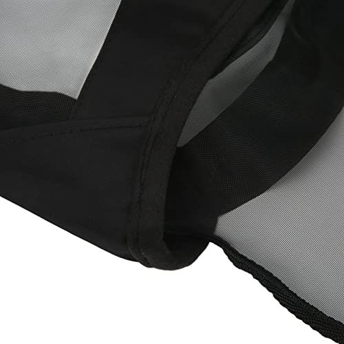Capa de mosca para rosto de cavalo, malha transparente, justa, respirável, zíper, preto para prevenç