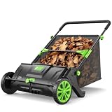 21" Push Lawn Sweeper, Leaf & Grass Collector 3.5 Cu. Ft. Hopper Bag
