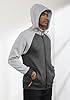 CTU Mens Hoodies Zip Up Fleece Hoodie Patchwork Hooded Jacket Sweatshirt Pullover Hoody With Zip Pockets Grey XXL #1