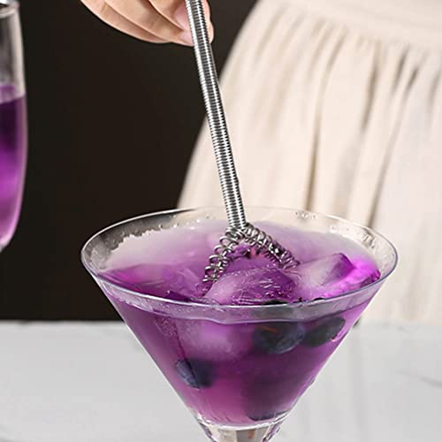 Tofficu 2Pcs Scandinavian Type Whisk Small Egg Whisk Whipper Stainless Steel Egg Whisk Flat Spring Coil Whisk Egg Frother Milk Egg Beater Blender #TOP5