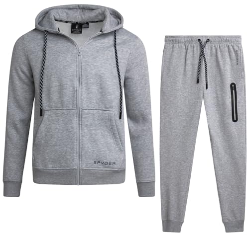 Spyder Mens Tracksuit - 2 Piece Sweatsuit for Men with Zip Up Hoodie & Jogger Sweatpants, Track Suit for Jogging or Warm Up4
