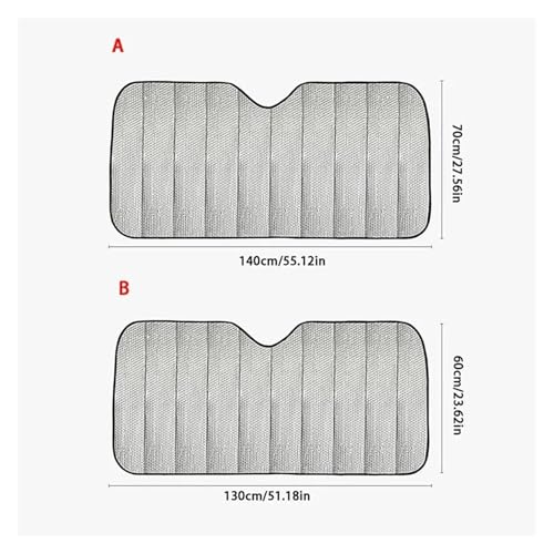 Accessoires automobiles pare-soleil universel 140x70cm occultant thermique intérieur